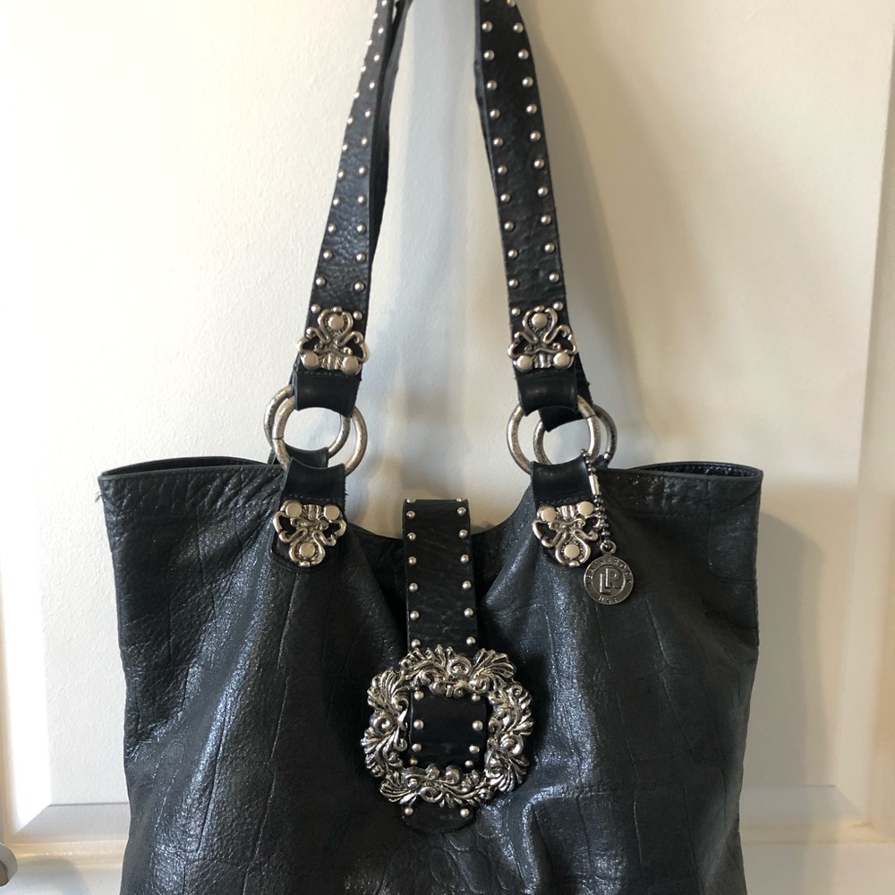 Leatherock USA black n silver bag - Picture 2 of 13